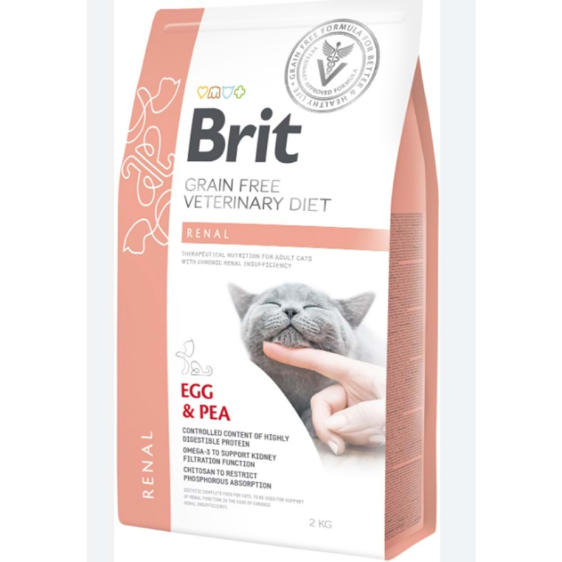 Brit 2 Kg Grain Free Veterinary Diet Renal Yumurta ve Bezelye | Tahılsız Kuru Kedi Maması Brit 2 Kg Grain Free Veterinary Diet Renal Yumurta ve Bezelye | Tahılsız Kuru Kedi Maması